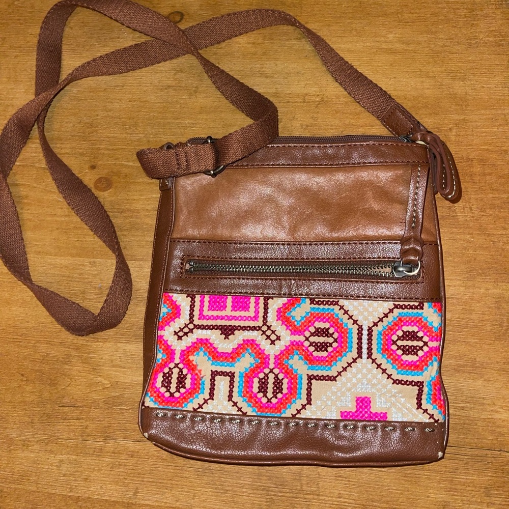 The Sak Crossbody Leather patchwork bag